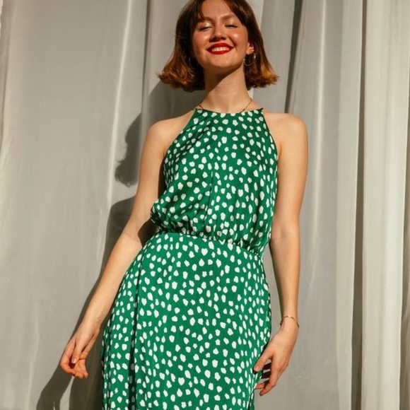 Betsey Johnson Green Dots Dress SIZE 6 - Picture 10 of 12